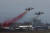 16일 북한 강원도 원산갈마비행장에서 열린 전투비행술경기대회에 미그-29 전투기가 이륙하고 있다.[연합뉴스] 