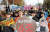 민중공동행동 등 시민단체들은 이날 오전에도 서울 동대문구 한국국방연구원 앞에서 미국의 방위비 분담금 인상 요구에 항의하는 집회를 열었다. [뉴시스]