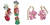 다양한 컬러의 유색 보석을 사용한 스피넬 이어링(왼쪽)과 장미빛 사파이어 이어링. [사진 디올]