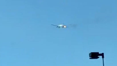 [서소문사진관]하늘을 날던 여객기 엔진 화재…마닐라행 필리핀항공 LA공항 비상착륙