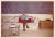  1972년 김마태 박사의 거실서 자신의 작품 &#39;우주&#39; 앞에 앉아 있는 김환기. [사진 환기재단·환기미술관]