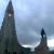 아이슬란드 레이캬비크에 있는 루터교 교회 할그림스키르캬. 아이슬란드의 대표적 상징인 화산에서 용암이 흘러내리는 모습을 형상화했다는데, 언뜻 보기엔 우주왕복선이 서 있는 듯한 모습이다. 아이스란드 태생의 탐험가 레이프 에릭손 동상이 교회 앞에 서 있다. [사진 한국해양수산개발원] 
