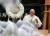 프란치스코 교황이 24일 일본 나가사키의 원자폭탄 투하지인 니시자카 공원에서 연설하고 있다. [로이터=연합뉴스]