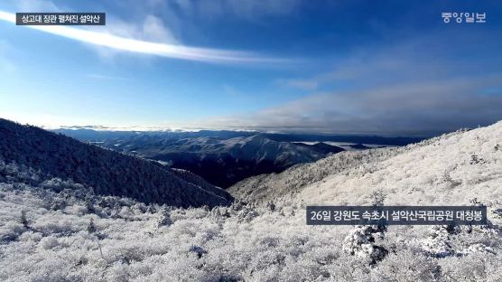 (영상) 설국(雪國)으로 변한 설악산 대청봉