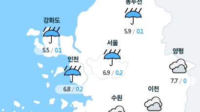 [실시간 수도권 날씨] 오후 5시 현재 대체로 흐리고 곳에 따라 비