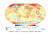 2019년 지구 평균기온을 평년 평균기온과 비교해 편차를 색으로 나타낸 지도. 지구 절반 이상이 &#39;평년과 비슷한&#39; 연노란색이나 더 높은 주황, 붉은색을 띤다. [자료 기상청]