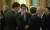 오른쪽부터 보리스 존슨 영국 총리, 에마뉘엘 마크롱 프랑스 대통령, 쥐스탱 트뤼도 캐나다 총리, 마르크 뤼테 네덜란드 총리. [스푸트니크 뉴스 영상 캡처=연합뉴스]