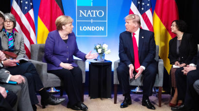 [사진] 메르켈·트럼프 회담