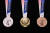 2020 도쿄올림픽에서 수여될 금, 은, 동메달. [AFP=연합뉴스]