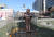 신군부가 일으킨 12·12 군사반란 40주년인 12일 5.18 관련 단체 회원들이 서울 광화문광장에서 전두환 전 대통령의 구속 수사를 촉구하는 기자회견을 한 뒤 이를 상징적으로 표현하기 위해 제작한 동상 조형물을 세워놓았다. [연합뉴스]