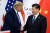 지난 6월 오사카 G20에서 만난 트럼프 대통령과 시진핑 중국 국가 주석. [AFP=연합뉴스]