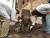  이집트 고대유물부 관계자들이 11일(현지시간) 기자 지역에서 발굴된 람세스 2세의 분홍색 화감암 석상에서 이물질을 제거하고 있다. [신화=연합뉴스] )