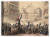 1848년 2월 혁명 중의 파리의 시가에 설치된 바리케이드를 둘러싼 전투모습. [사진 Wikimedia Commons]