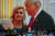 외교관 출신인 콜린다 그라바르-키타로비치 현 대통령은 유세에서 주미대사 시절 트럼프 대통령과 함께 한 사진을 활용했다.  [AP=연합뉴스]