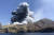 뉴질랜드 화이트 섬 화산의 분출 모습 [AP=연합뉴스]