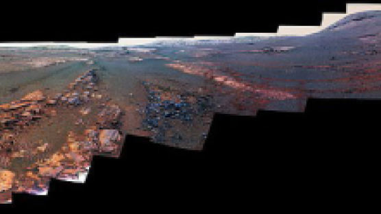 [서소문사진관] 탐사 로봇 '오퍼튜니티'가 사망 전 보내온 화성 파노라마 사진