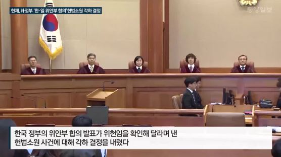 [속보] 헌재, 朴정부 '한·일 위안부 합의' 헌법소원 각하 결정
