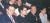 신영균씨 부부(오른쪽)가 1996년 9월 정동극장에서 김종필 전 총리 부부와 함께 판소리를 관람하고 있다. [사진 신영균예술문화재단]