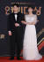 배우 정준원(왼쪽)과 김가은. 김가은은 이날 사랑스러운 느낌의 레이스로 만든 드레스를 입었다. [뉴시스]