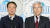 자유한국당 한선교 의원(왼쪽)과 여상규 의원이 2일 서울 여의도 국회 정론관에서 기자회견을 열고 21대 총선 불출마를 선언했다. 사진은 기자회견 하는 모습. [연합뉴스]