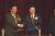 1997년 11월 3일 김대중 당시 국민회의 총재와 김종필 당시 자민련총재가 국회 의원회관에서 대통령후보 단일화 합의문에 서명하는 모습 [중앙포토]
