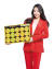 동원 선물세트 모델인 가수 손나은이 설 선물세트를 들어 보여주고 있다. [사진 동원F&B]