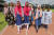 스리랑카 쌍둥이들이 20일(현지시간) 기네스 기록을 깨기 위해 수도 콜롬보의 한 스디움에서 열린 행사에 참가하고 있다. [EPA=연합뉴스]