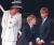 1995년 어머니 다이애너와 함께 왕실 행사에 참석 중인 해리 왕자(가운데)와 윌리엄 왕자. [AFP=연합뉴스]