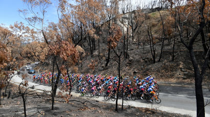[서소문사진관] 불탄 대지를 달리는 사이클 대회, 호주 산불 비극의 현장