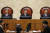 김명수 대법원장이 22일 오후 서울 서초구 대법원에서 열린 전원합의체 선고를 위해 자리에 앉아있다. [연합뉴스]