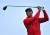 타이거 우즈가 27일 열린 PGA 투어 파머스 인슈어런스 오픈 최종 라운드에서 티샷을 시도하고 있다. [AFP=연합뉴스]