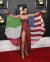 메건 포머가 성조기와 이란 국기로 만들어진 망또를 펼쳐 보이고 있다. [EPA=연합뉴스]