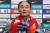 2020 AFC U-23 챔피언십에서 한국의 역대 첫 우승을 이끈 김학범 감독이 28일 오전 인천공항을 통해 귀국해 취재진의 질문에 답하고 있다. [연합뉴스]