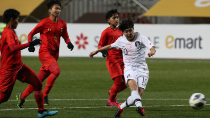'지소연 2골' 여자축구, 도쿄올림픽 예선서 미얀마 7-0 대파