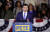 피트 부티지지 미국 민주당 대선 후보가 지난 3일 아이오와주 드레이크대에서 유세 연설을 하고 있다. [로이터=연합뉴스]