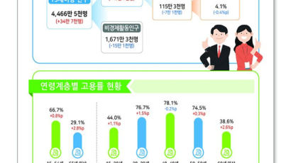 취업자 두달 연속 50만명대 늘어…제조업 일자리 21개월만에 증가