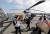 13 일 캄보디아 시아누크항구에서 보건 관계자들이 웨스테르담호 탑승객들을 수용하기 위해 준비하고 있다. [.EPA=연합뉴스]