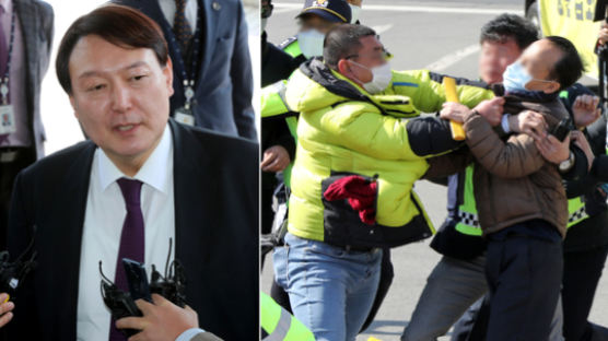 "윤석열 잘한다" VS "국민 우롱·무시"…윤석열 광주 방문에 보수·진보 충돌