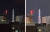 사진 왼쪽이 S20울트라로 촬영한 롯데월드타워. 아이폰11프로 대비 밤하늘이 뿌옇게 보이지 않는다.