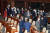 인터넷전문은행법 개정안이 5일 본회의에서 부결되자 미래통합당 의원들이 항의의 의미로 본회의장에서 집단 퇴장하고 있다 [뉴스1]