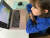온라인으로 실시간 수업을 듣고 있는 학생의 모습 [사진 독자제공]