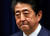 아베 신조 일본 총리가 지난달 29일 기자회견에서 전국 일제 휴교 요청 등의 배경에 대해 설명하고 있다. [로이터=연합뉴스] 