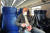 신종 코로나 환자가 폭증한 이탈리아 피렌체에서 지난 7일 한 남성이 기차에 앉아 손소독제를 사용하고 있다. [로이터=연합뉴스]