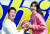 예비남편 유병진이 ‘4월의 신부’ 김단비에게 농구공으로 프러포즈하고 있다. 최정동 기자