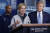16일(현지시간) 데버러 벅스 미국 백악관 코로나바이러스 태스크포스 조정관(가운데)이 백악관에서 기자회견을 하고 있다. 오른쪽은 도널드 트럼프 미국 대통령.[EPA=연합뉴스]