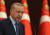 레제프 타이이프 에르도안 터키 대통령이 지난 18일 신종 코로나 관련 대국민 담화를 하고 있다. ［AFP=연합뉴스］