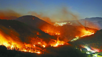 [사진] 울산 산불 확산, 주민 4000명 대피