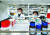 지난달 28일 오후 경기도 성남시 한국파스퇴르연구소에서 연구원들이 신종 코로나바이러스 감염증(코로나19) 치료제 개발 연구를 하고 있다. 뉴스1