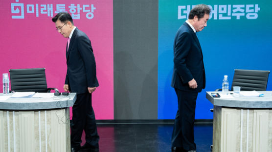 이낙연 "탄핵정부" 황교안 "부정선거 정권"···첫 토론부터 격돌