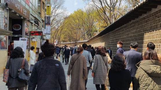 마스크 벗고 카페에 다닥다닥···봄볕에 풀린 사회적 거리두기